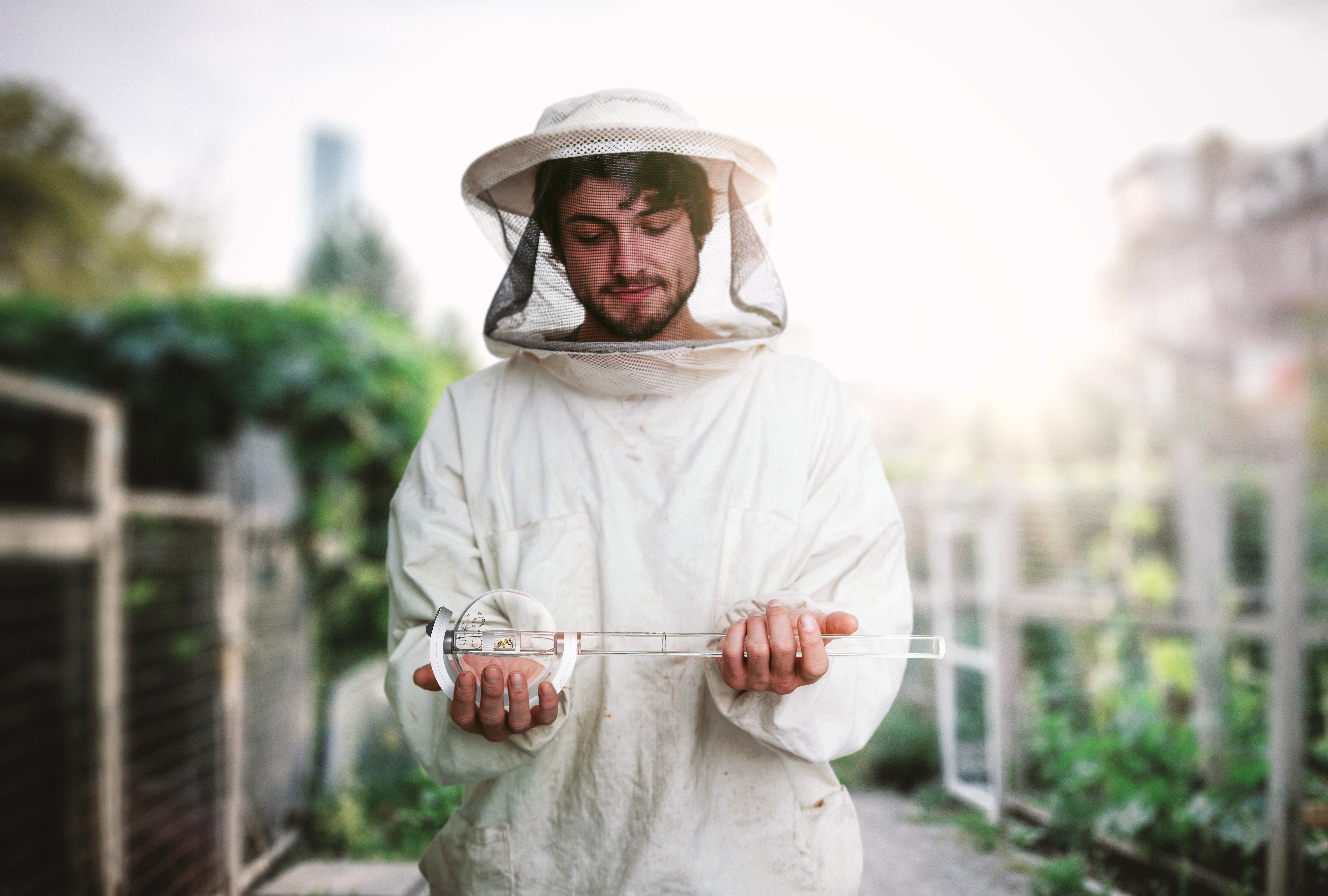 Industrial Design Concept - context rendering of a device for beekeepers