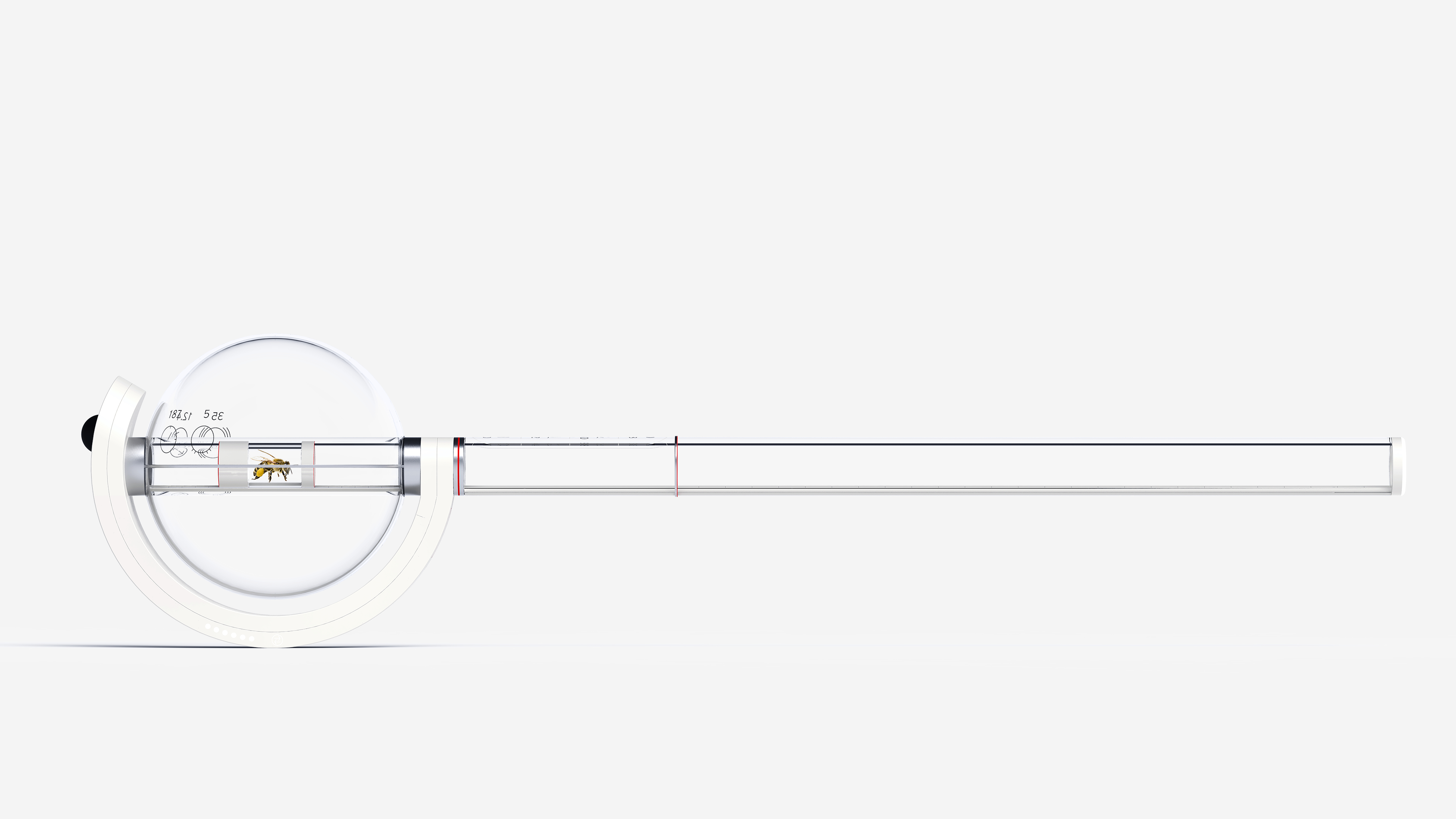 Industrial Design Concept - side view of a device for beekeepers