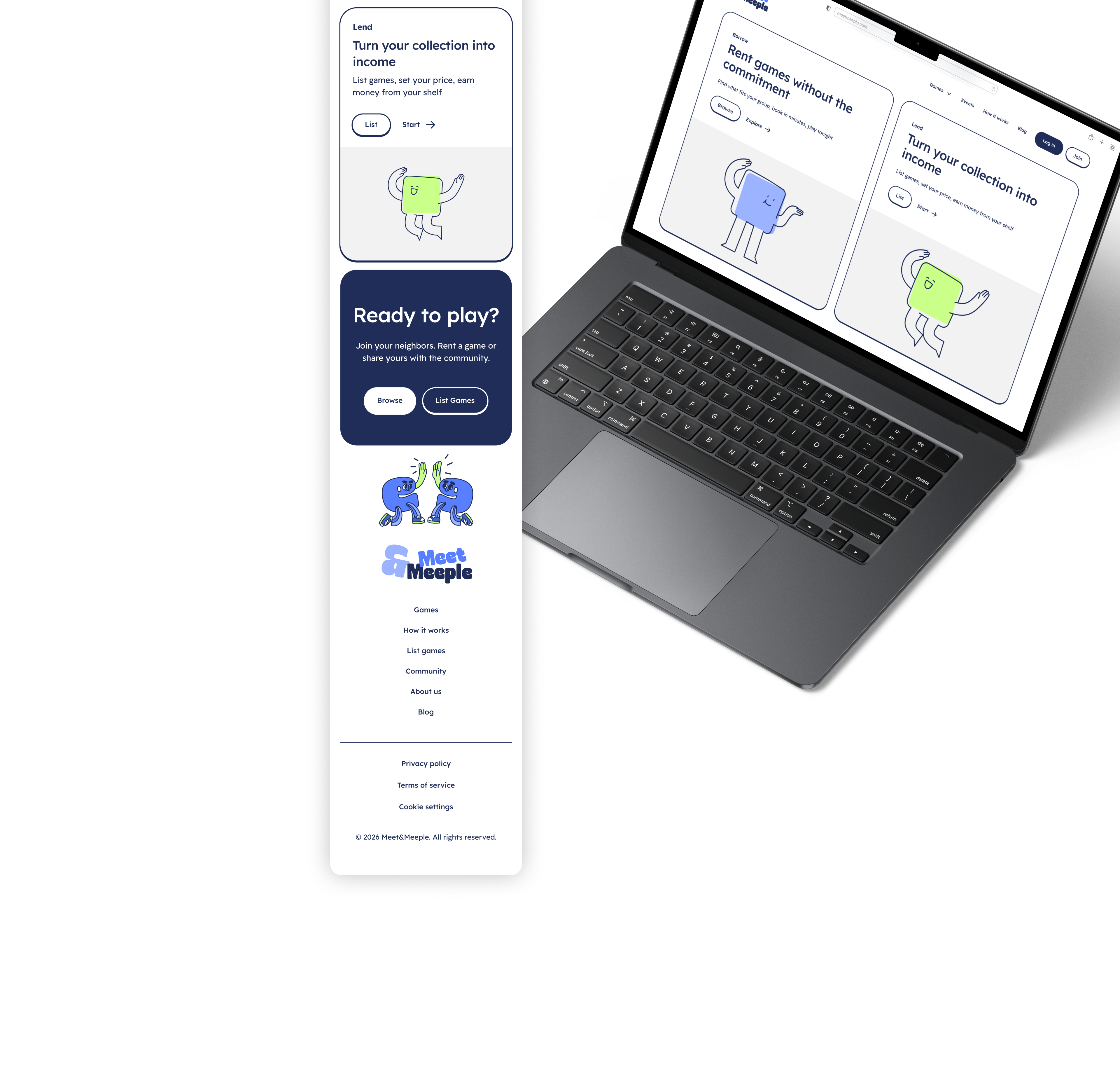 Responsive Design Concept - screens of a games platform website