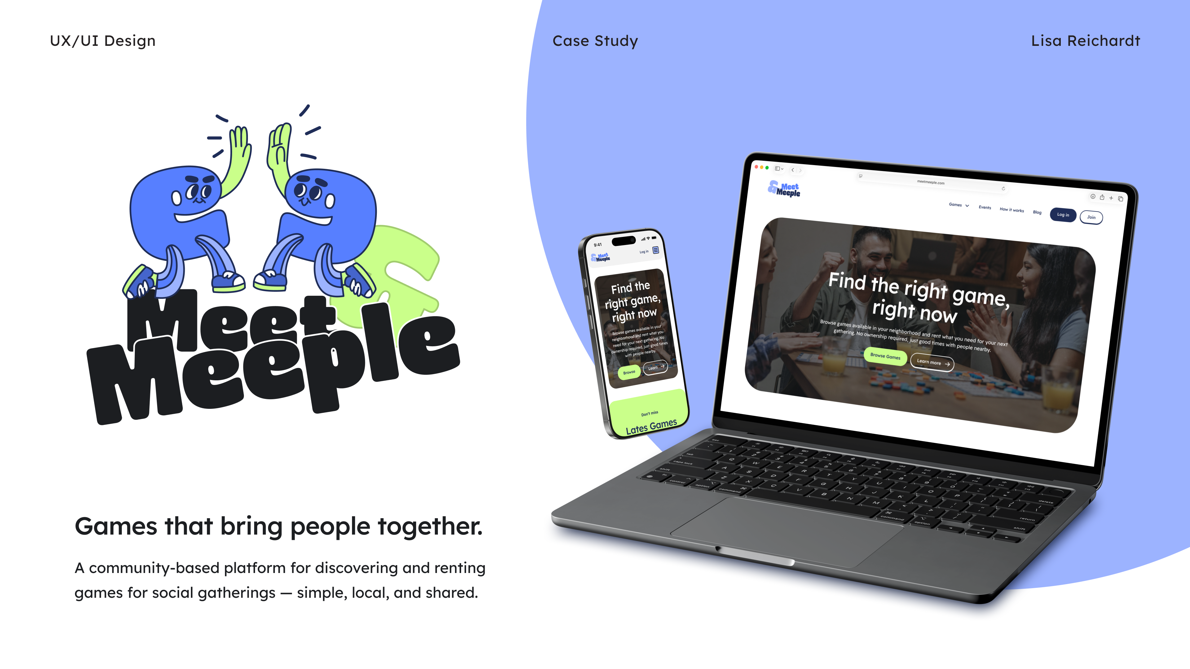 Responsive Design Concept - screens of a games platform website