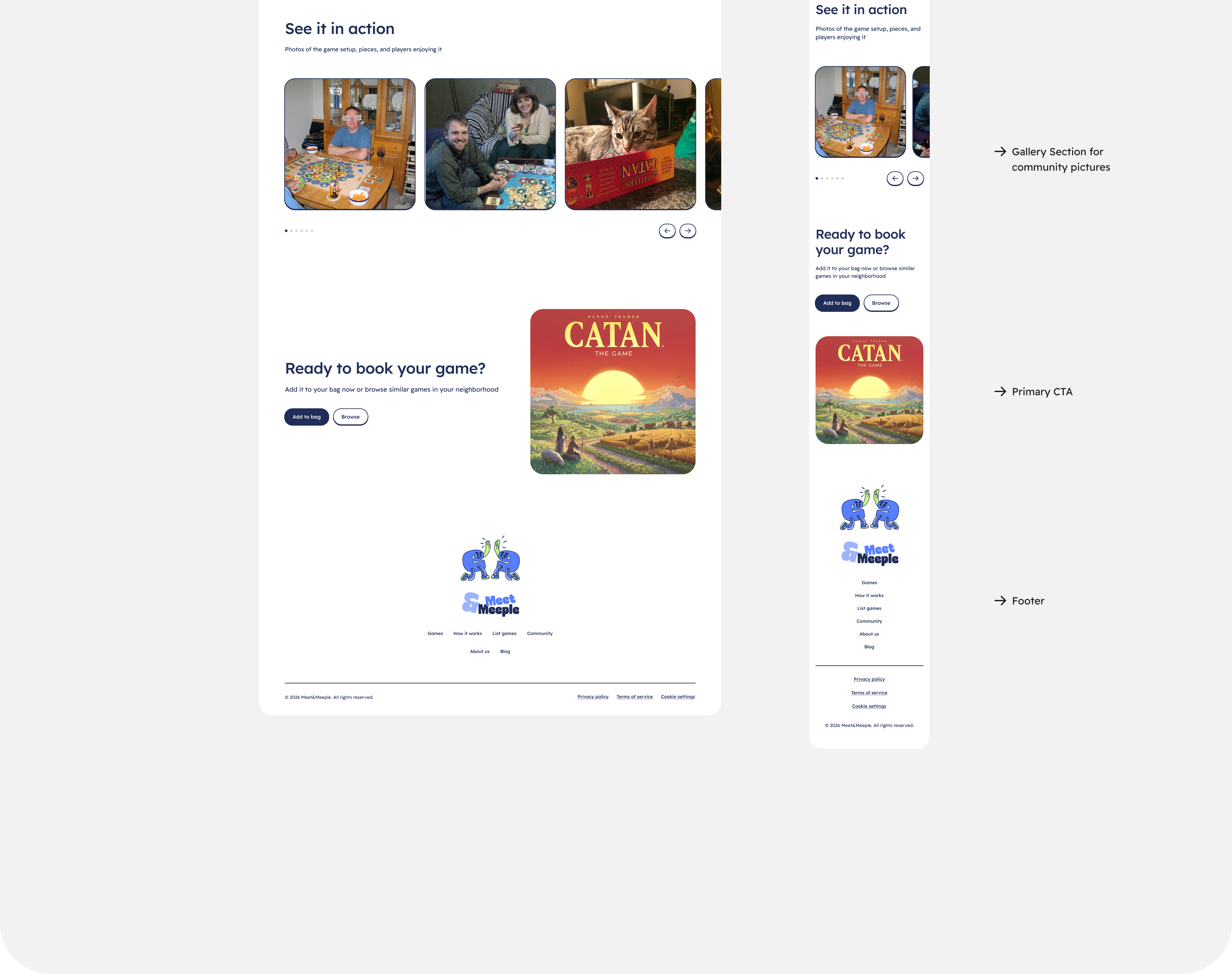 Responsive Design Concept - screens of a games platform website